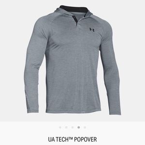Men's UA Tech™ Popover Hoodie (GREY, XLT)